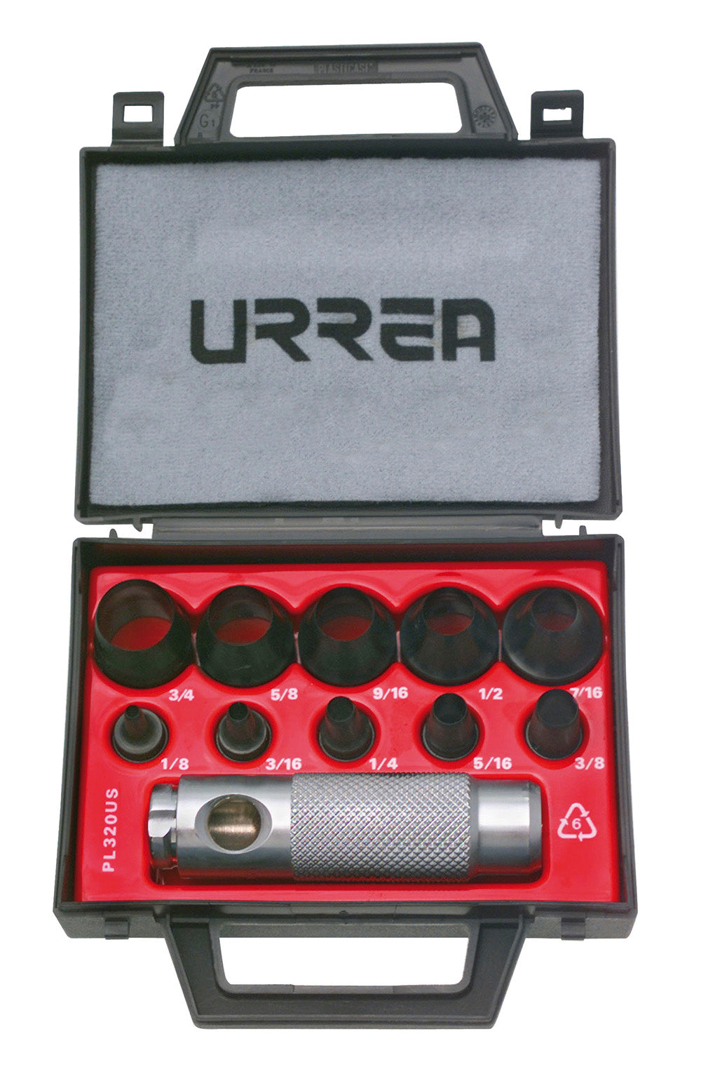 SACABOCADOS (JUEGO 11PZ) 1/8 - 3/4" URREA 49901