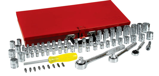 DADOS Y ACCESORIOS 1/4“ 3/8” Y 1/2“ (JUEGO 76PZ) 6 Y 12 PUNTAS STD Y MM URREA 475254
