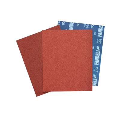 HOJA DE LIJA FIERRO GRANO 80 (ROJA) J-86 FANDELI 00073