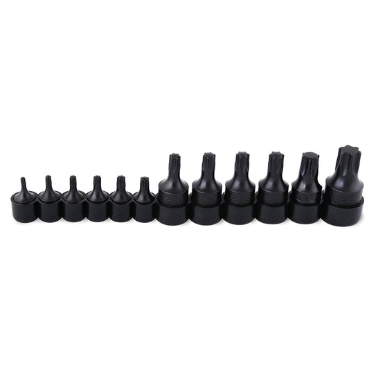 DADOS 1/4" 3/8” Y 1/2“ TORX (JUEGO 12PZ) T10 - T60 EN RIEL URREA 475254W
