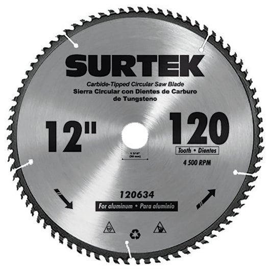 SIERRA CIRCULAR PARA ALUMINIO 12" 120 DIENTES SURTEK 120634