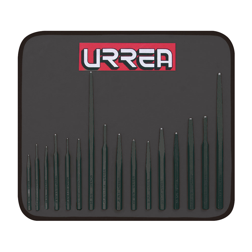 JUEGO DE PUNTOS, PUNZONES Y BOTADORES 16 PIEZAS URREA NO.6