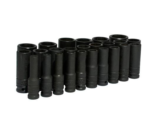 DADOS IMPACTO 1/2" (JUEGO 25PZ) 8 - 36MM 6 PUNTAS LARGOS URREA 74216