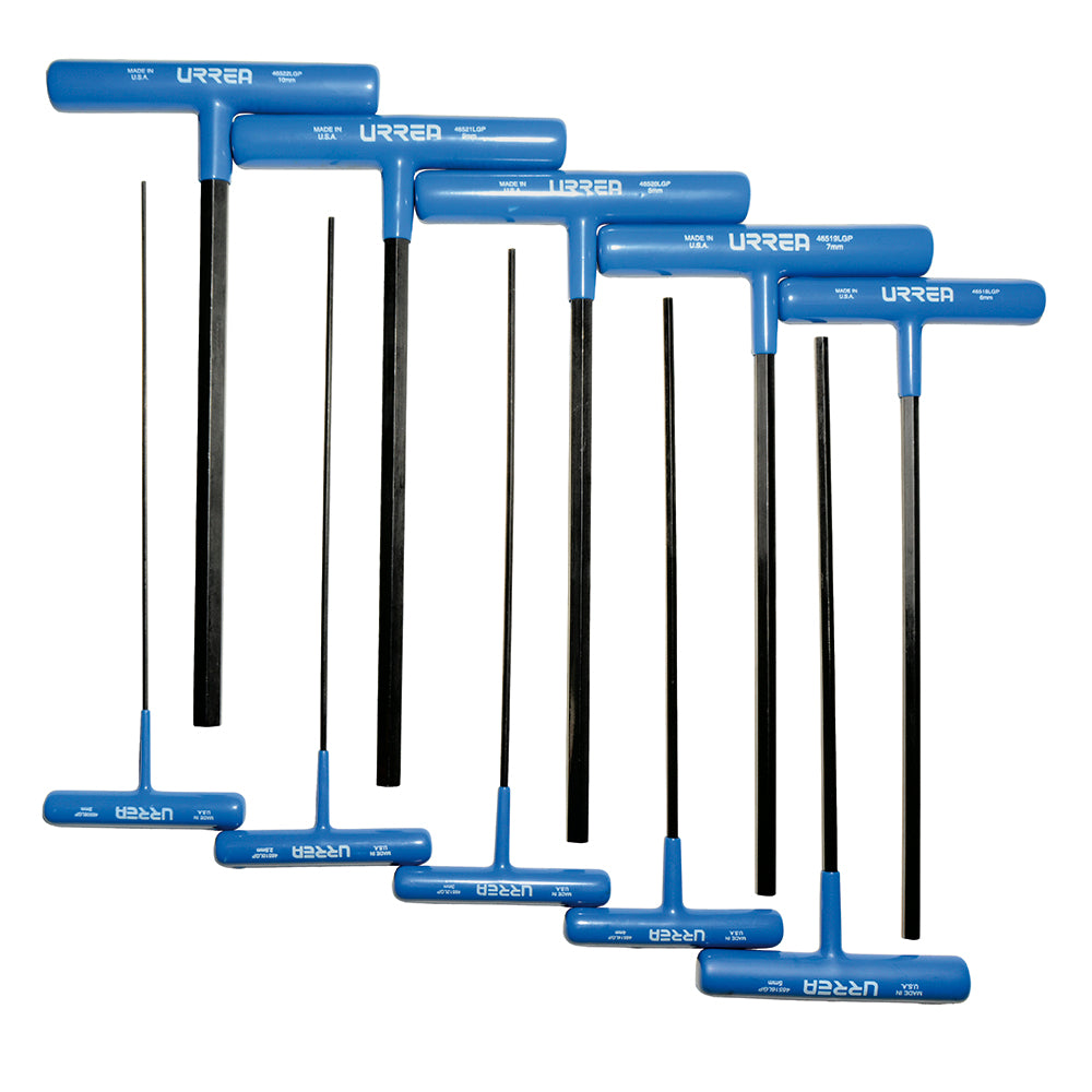 LLAVES "T" (JUEGO 10PZ) 2 - 10MM LARGA URREA 4965LGPM