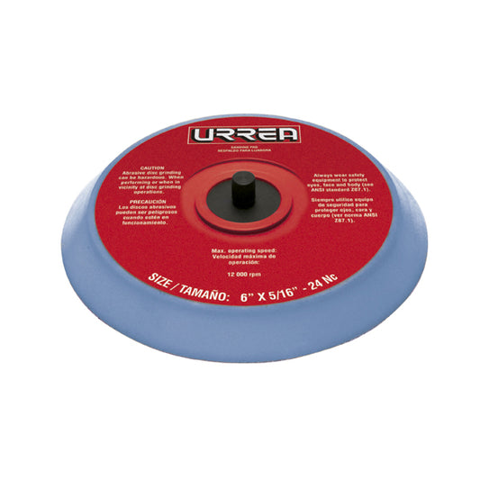 BASE PARA LIJADORA NEUMATICA ORBITAL 6" CON VELCRO URREA UP800VE