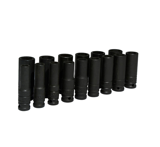 DADOS IMPACTO 1/2" (JUEGO 15PZ) 10 - 24MM 6 PUNTAS LARGOS URREA 73214M