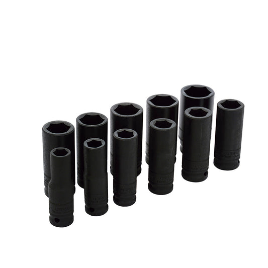 DADOS IMPACTO 1/2" (JUEGO 11PZ) 3/8 - 1-1/8" 6 PUNTAS LARGOS URREA 73112