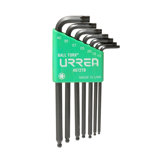 LLAVES HEX TORX BOLA (JUEGO 7PZ) T10-T40 URREA 4972TB