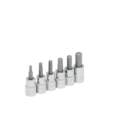 DADOS 3/8" PUNTA HEXAGONAL (JUEGO 6PZ) 4 - 10MM URREA 4990M6