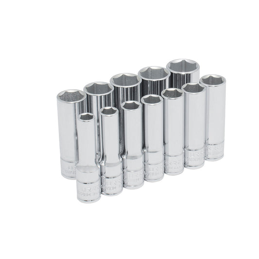 DADOS 3/8" (JUEGO 12PZ) 8 - 19MM 6 PUNTAS LARGO URREA 52205