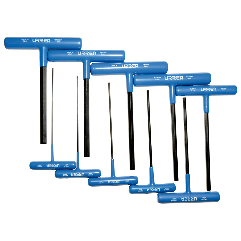 LLAVES HEXAGONAL "T" (JUEGO 10PZ) 6" (2MM-10MM) URREA 4965GPM
