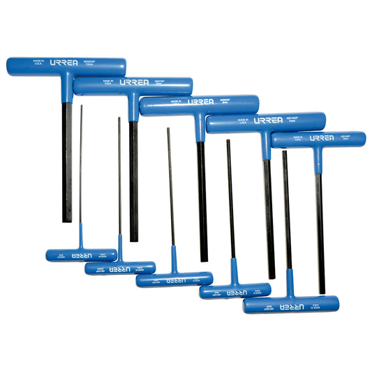 LLAVES HEXAGONAL "T" (JUEGO 10PZ) 6" (2MM-10MM) URREA 4965GPM