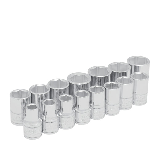 DADOS 1/2" (JUEGO 15PZ) 10 - 24MM 6 PUNTAS URREA 54205