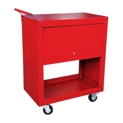 CARRO UTILITARIO METALICO ROJO (1 COMPARTIMIENTO CON LLAVE) URREA 9981