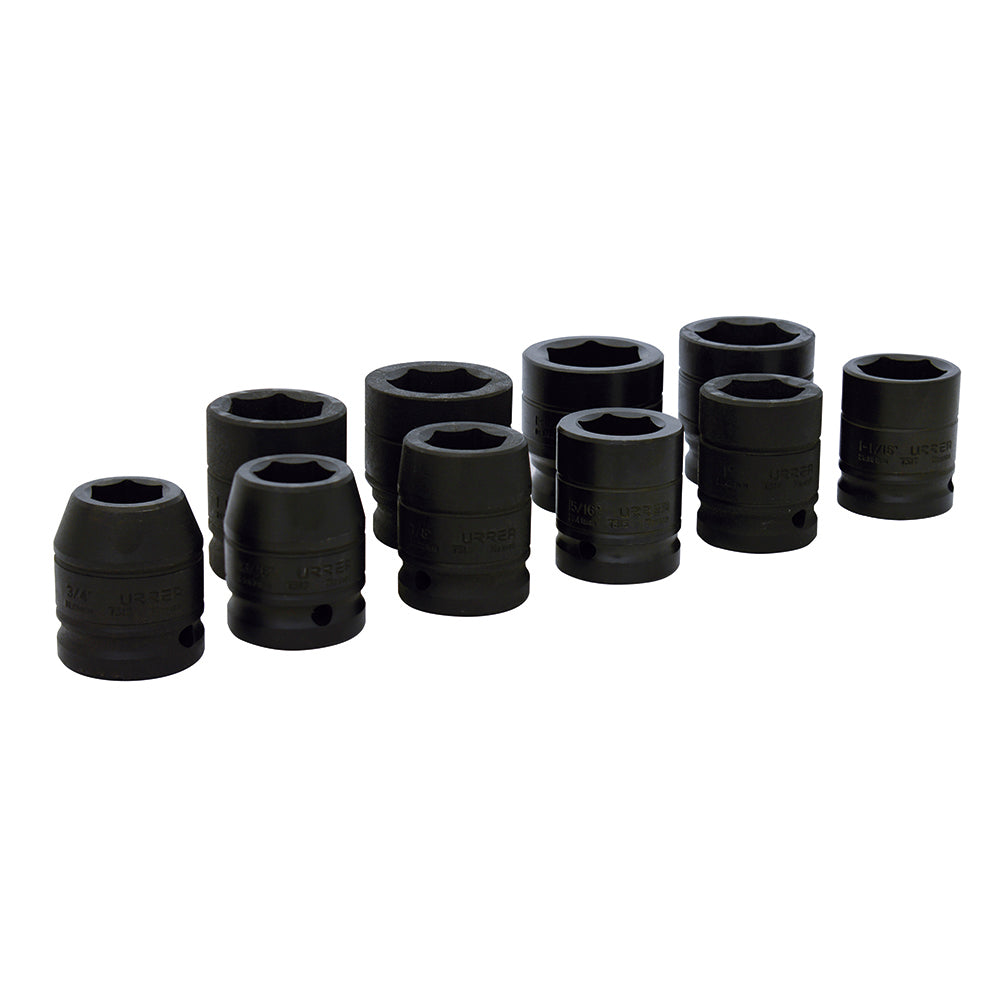 JUEGO DE 10 DADOS DE IMPACTO EN PULGADAS 3/4" URREA 750010