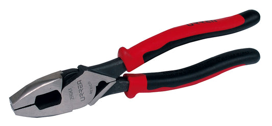 PINZA PARA ELECTRICISTA (BIMATERIAL) LATERAL CON PONCHACABLE 9" URREA 259GHLX