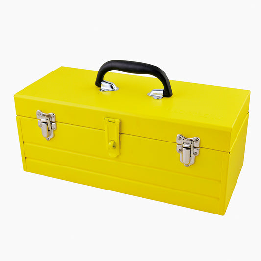 CAJA PORTAHERRAMIENTAS METALICA 24" X 9" X 7.5" AMARILLA SURTEK CM24