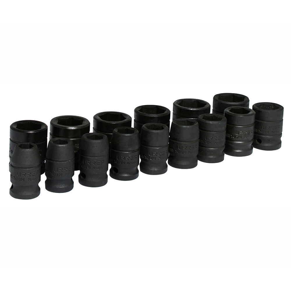 DADOS 1/2" (JUEGO 15PZ) URREA 10 - 24MM URREA 74204M