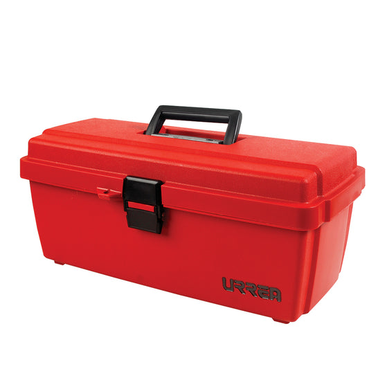 CAJA PORTAHERRAMIENTAS PLASTICA 14.5" X 7.5" X 5" ROJA URREA 9900