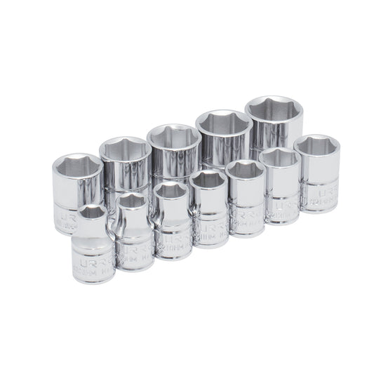 DADOS 3/8" (JUEGO 12PZ) 8 - 19MM 6 PUNTAS URREA 52212