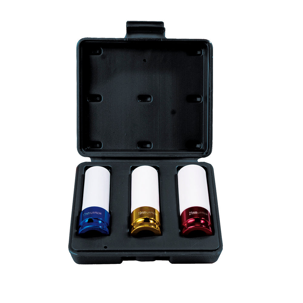 JUEGO DADOS IMPACTO PROTEGIDOS 1/2" MILIMETRICO (3PZAS) URREA 7300MP