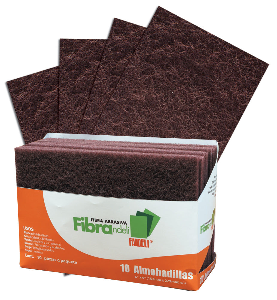 FIBRA MARRON 9'' X 6'' FINA FANDELI 01502