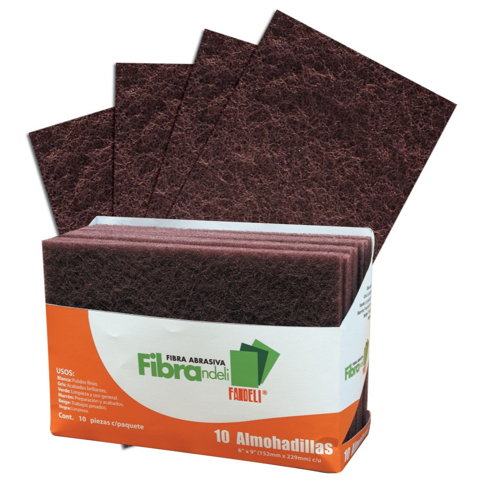 FIBRA MARRON  9'' X 6'' EXTRA FINA FANDELI 01776