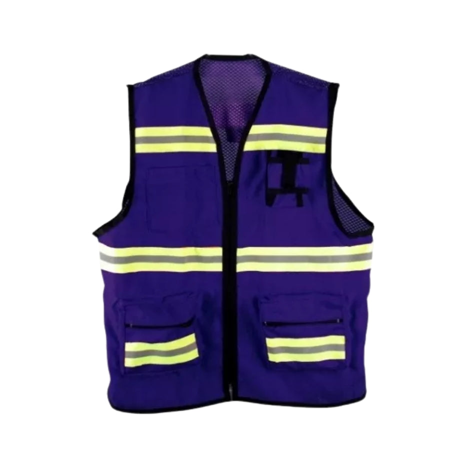 CHALECO ANTIREFLEJANTE CON JERSEY Y MALLA TIPO GEOLOGO AZUL MARINO M