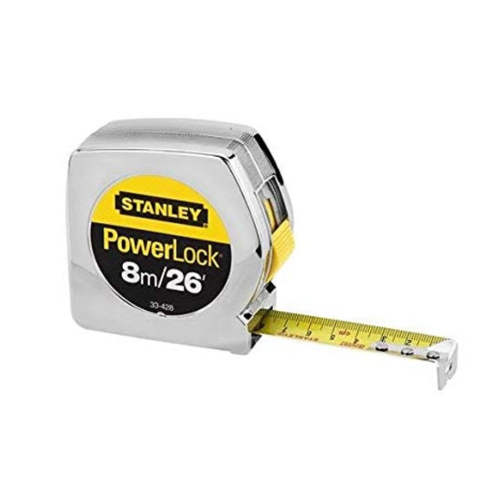 FLEXOMETRO 8m METAL POWERLOCK STANLEY 33-428MX