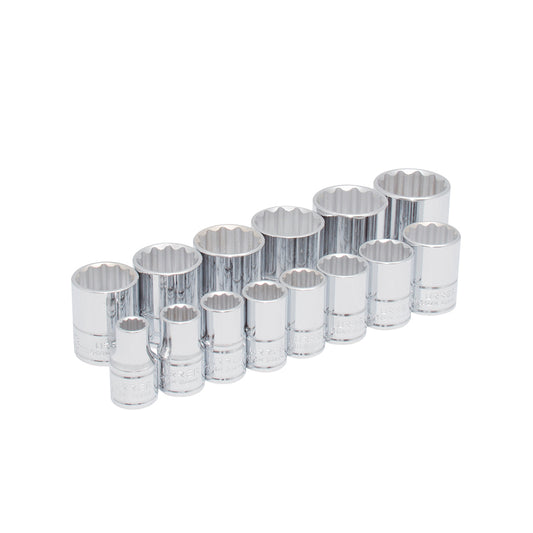 DADOS 1/2" (JUEGO 14PZ) 10 - 32MM 12 PUNTAS URREA 5400PAM