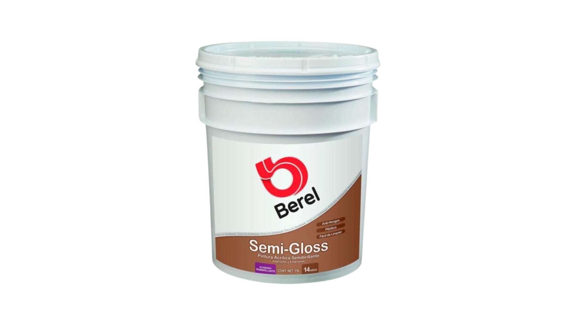 SEMIGLOSS (ANTI-HONGO) ACRIL. SEMI-BRILLANTE BLANCO 2001 19LT 002001-6
