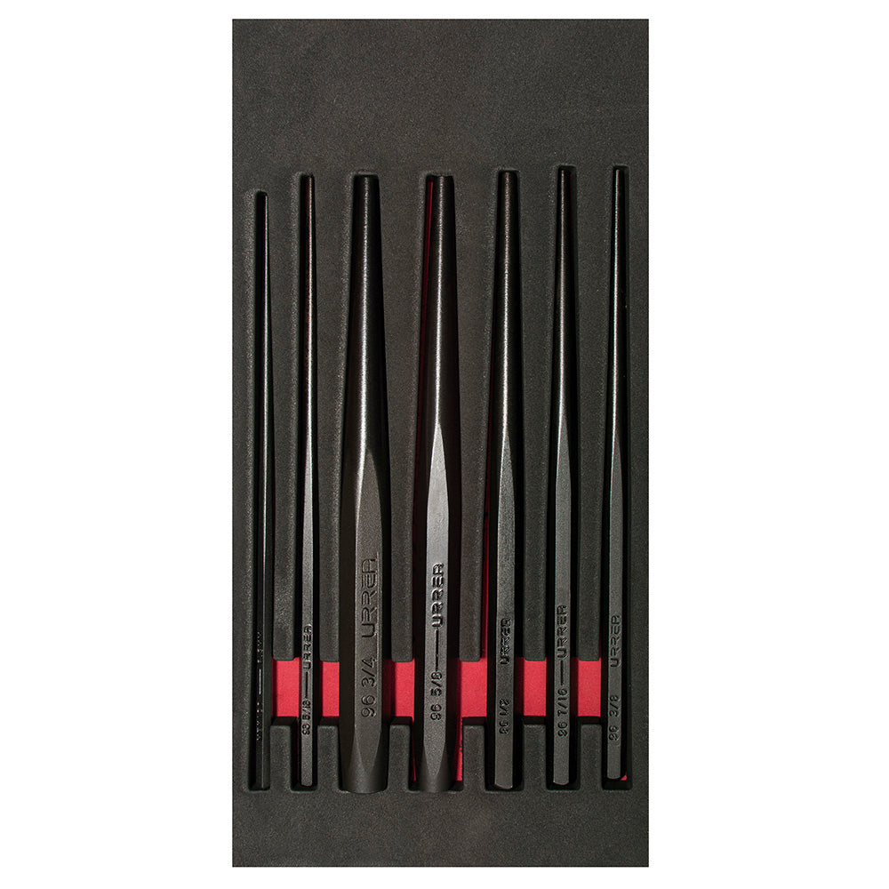 JUEGO DE 7 PUNZONES GUIA BOTADOR URREA CH124