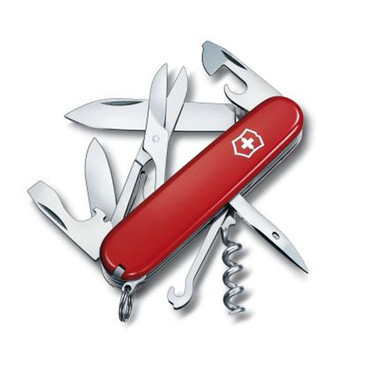 NAVAJA DE BOLSILLO MEDIANA PARA MONTAÑISMO CLIMBER ROJA 14 USOS VICTORINOX 1.3703