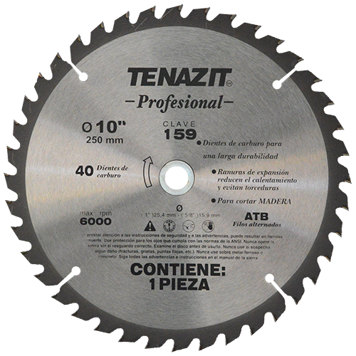 SIERRA CIRCULAR  P/ MADERA 10" X 40D AUSTROMEX 159
