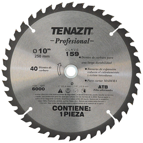 SIERRA CIRCULAR  P/ MADERA 10" X 40D AUSTROMEX 159