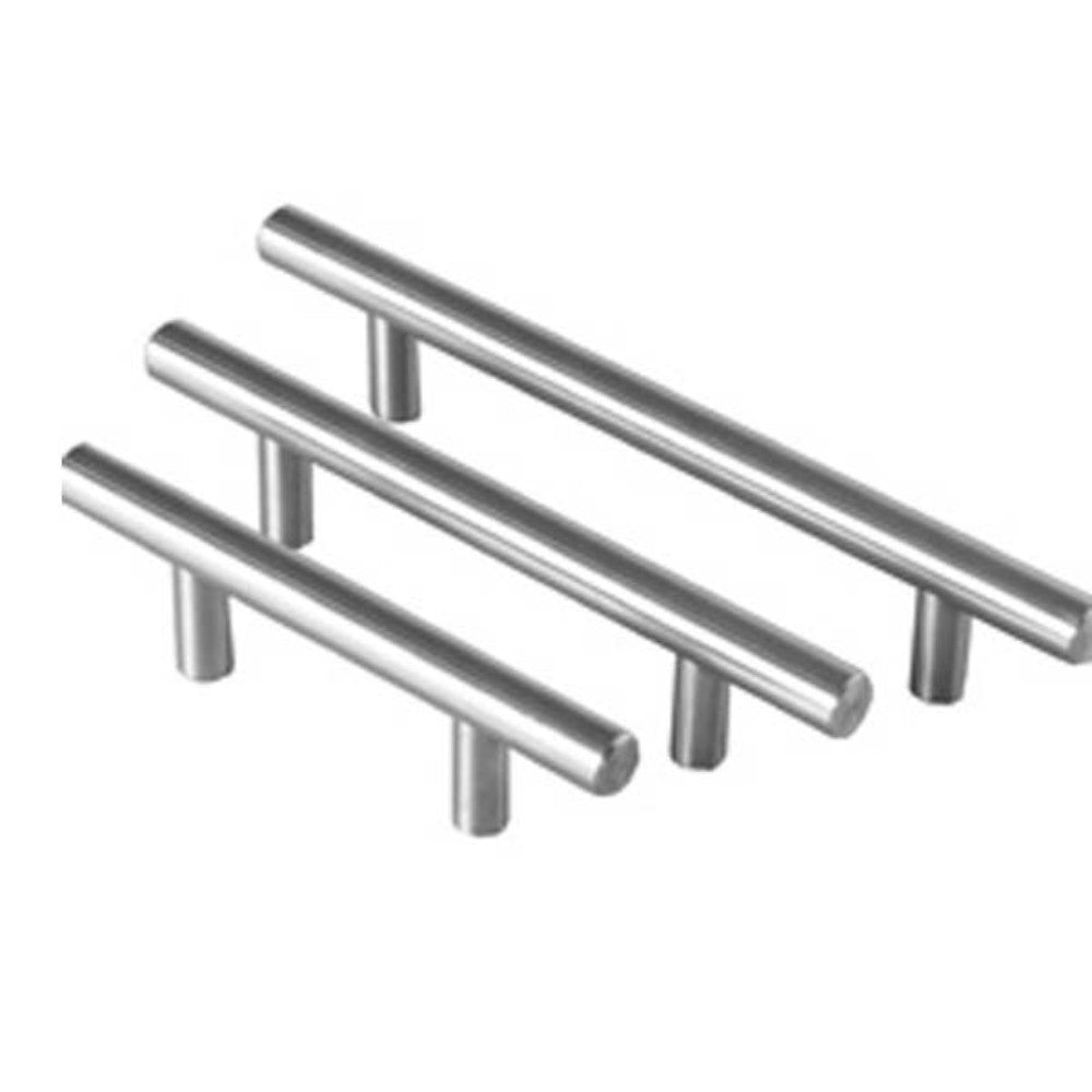 JALADERA BARRA ACERO 18.8cm 128mm ENTRE TORNILLOS NIQUEL SATINADO HANDYHOME 7991