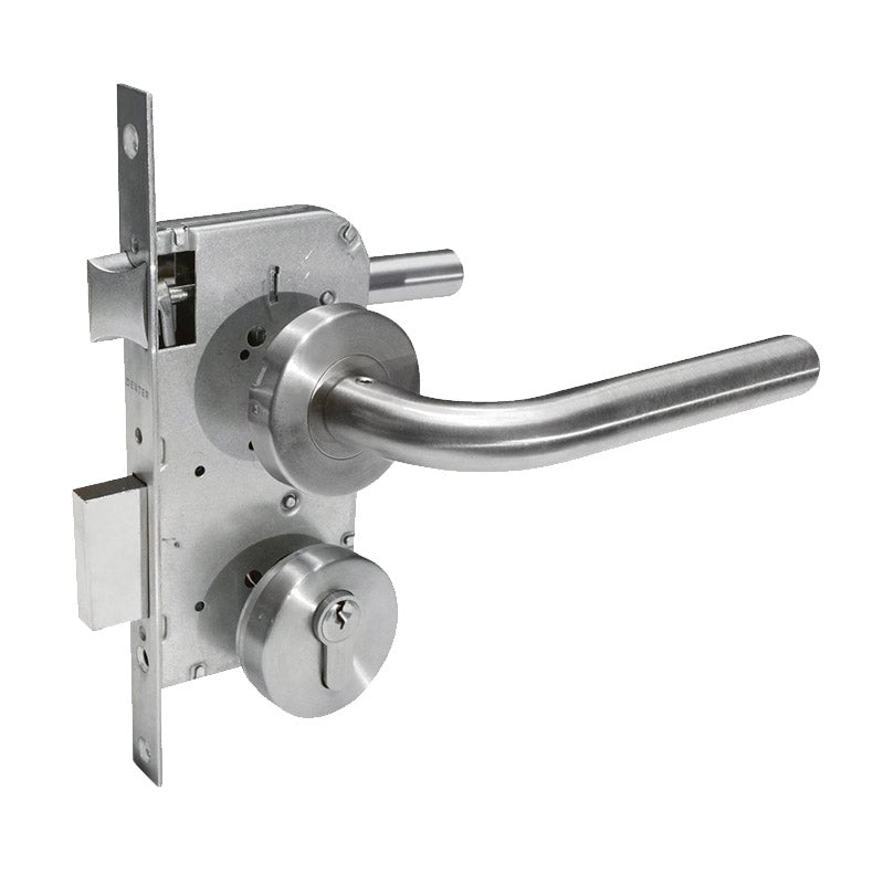 CERRADURA DE MANIJA DELUXE "J" LLAVE-LLAVE 60mm ACERO INOX (PRINCIPAL) DEXTER 6500