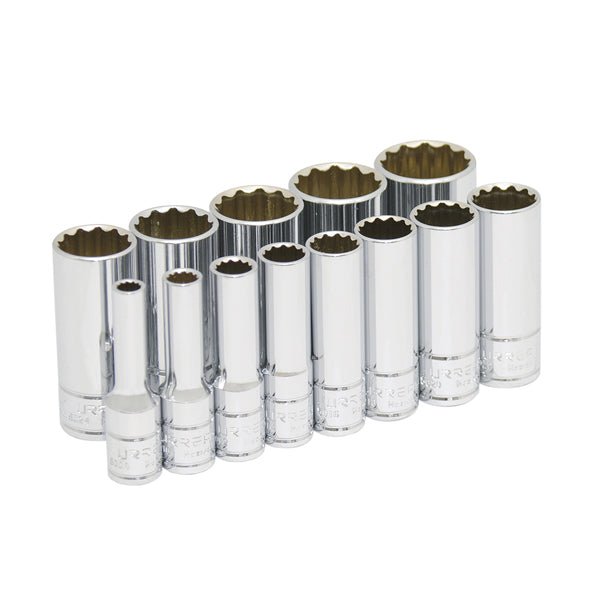 DADOS LARGOS 3/8" (JUEGO 13PZ) 1/4 - 1" URREA 52112