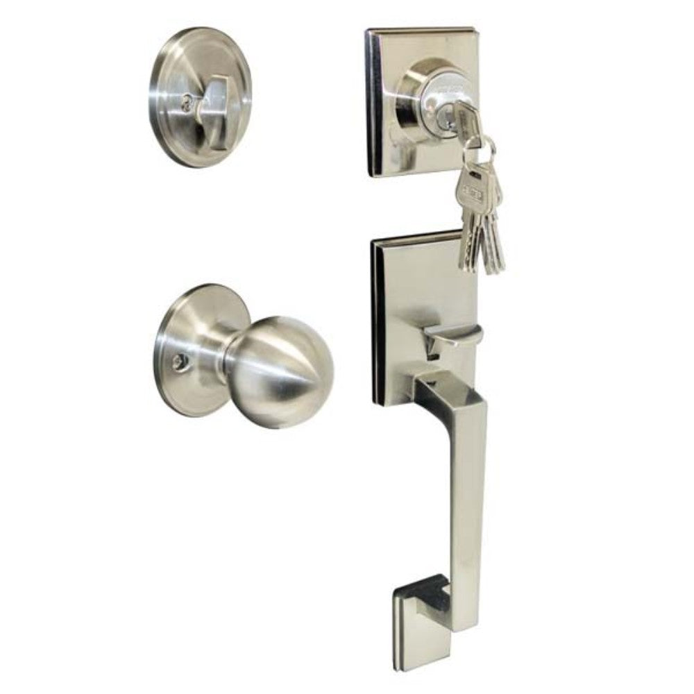 CERRADURA RESIDENCIAL BOSTON ALTA SEGURIDAD LLAVE/MARIPOSA NIQUEL SATINADO DEXTER 6309