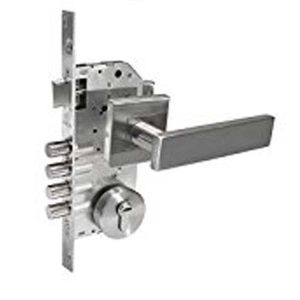 CERRADURA DE MANIJA DELUXE "I" LLAVE ALTA SEGURIDAD 70mm ACERO INOX (PRINCIPAL) DEXTER 6557