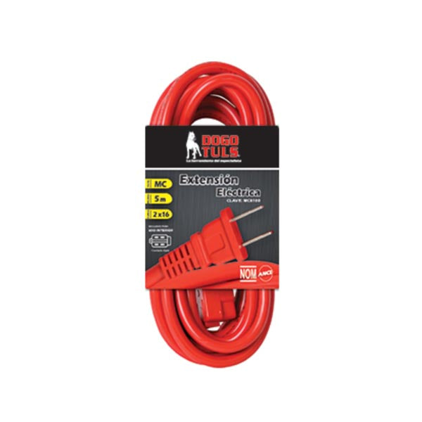 EXTENSION ELECTRICA USO RUDO 15mts 2 X 16 DOGO MC8104