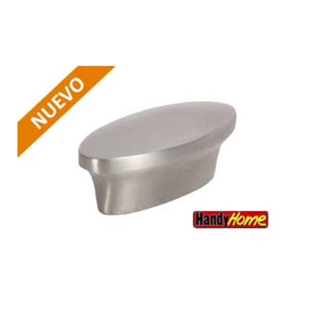 BOTON CONTEMPORANEO 17 X 45mm (OVALADO) NIQUEL SATINADO HANDY 3938