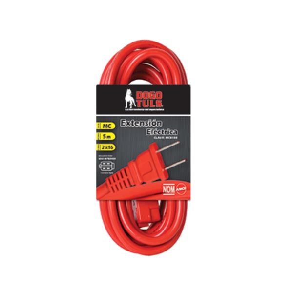 EXTENSION ELECTRICA USO RUDO 2.5mts 2 X 16 DOGO MC8080