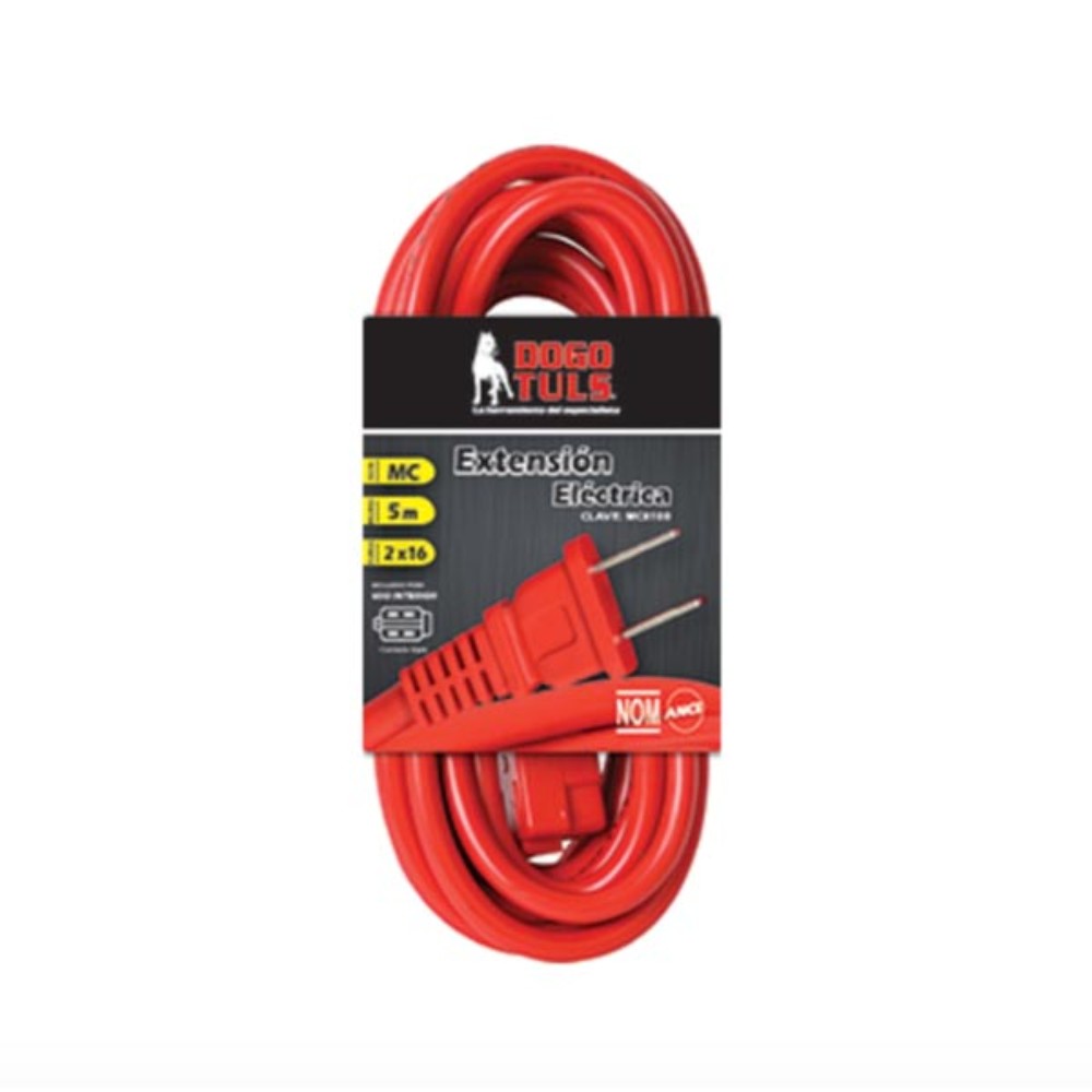 EXTENSION ELECTRICA USO RUDO 5m 2 X 16 DOGOTULS MC8100