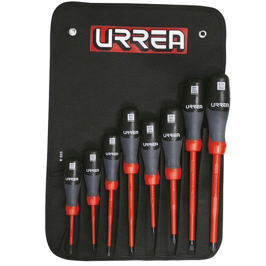 DESTORNILLADORES (JUEGO 8PZ) TRIMATERIALES P/1000V COMBINADO URREA 9700TA