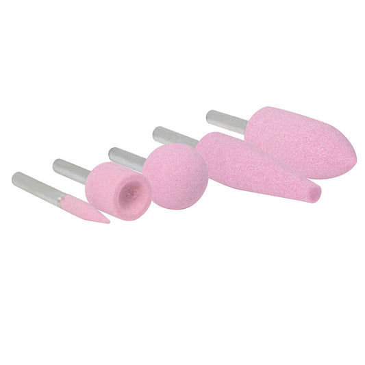 PUNTAS MONTADAS (JUEGO 5PZ) DE OXIDO DE ALUMINIO ROSA TIPO A URREA APM5A