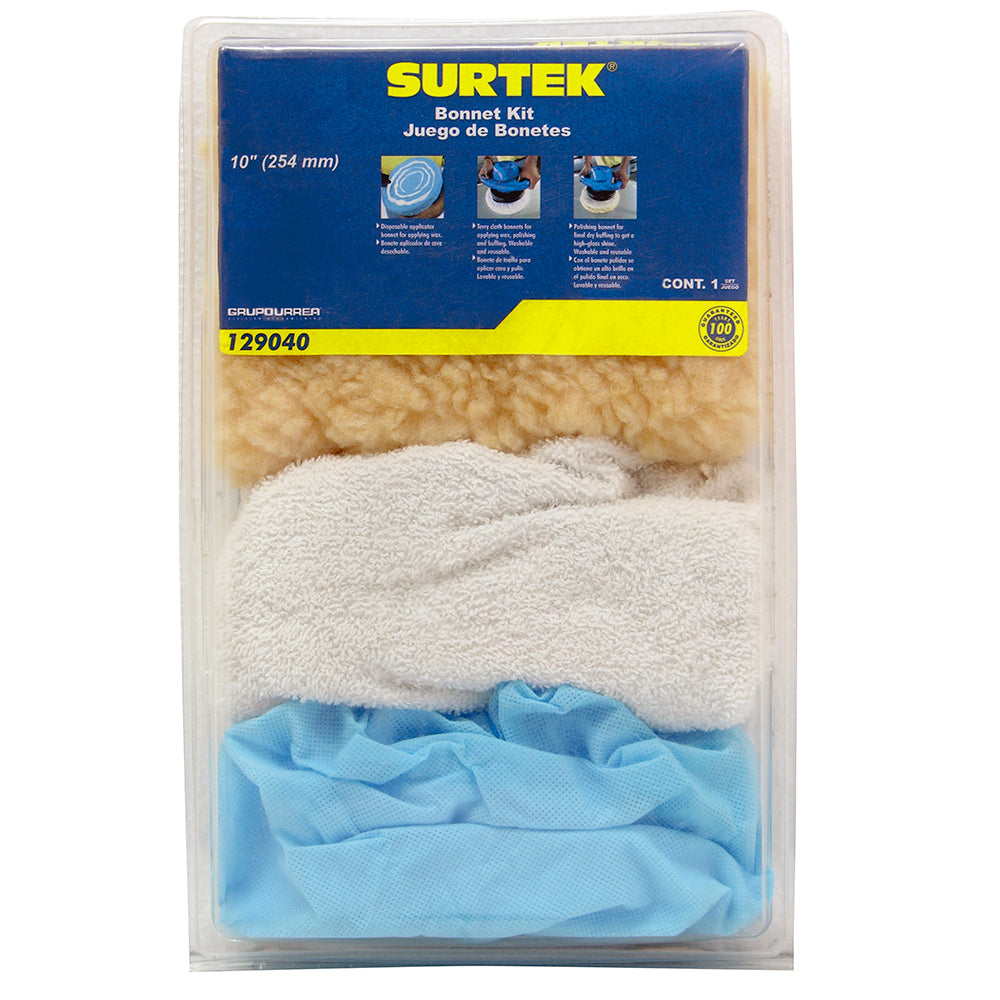 BONETES (JUEGO 7PZ) PARA PULIDORA 10" SURTEK 129040