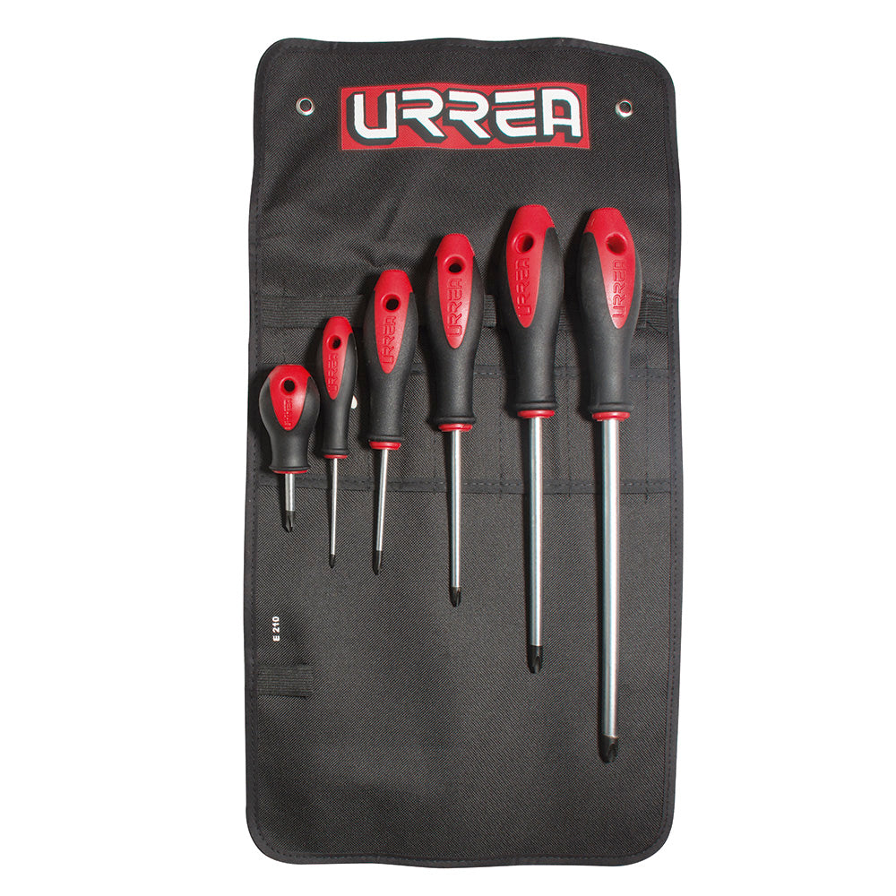 JUEGO DE 6 DESTORNILLADORES BIMATERIAL PHILLIPS® URREA 8600A