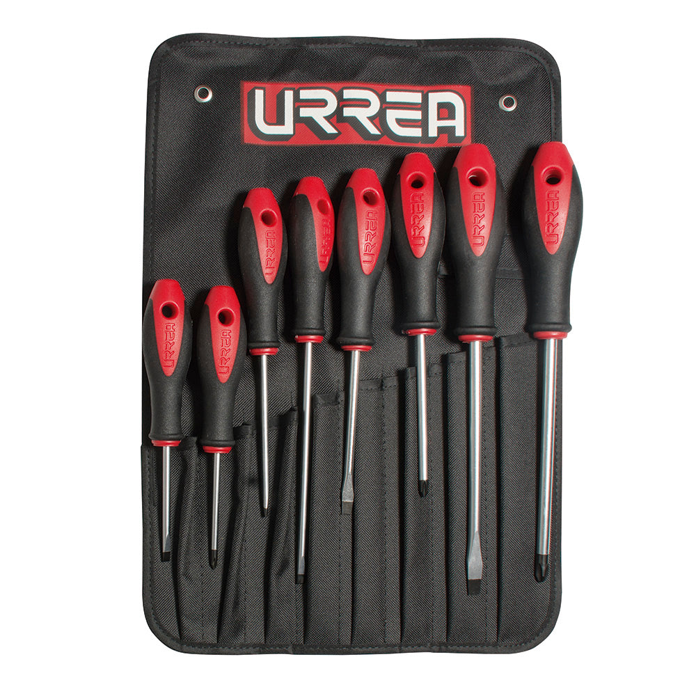 DESTORNILLADORES (JUEGO 8PZ) BIMATERIAL COMBINADO URREA 8600D