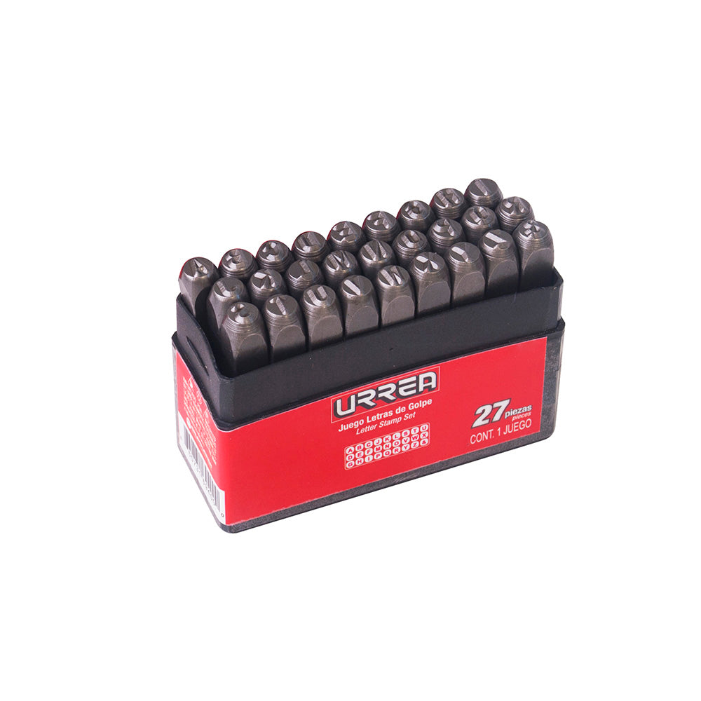 LETRAS DE GOLPE (27piezas) 10 MM (3/8") URREA 42L10